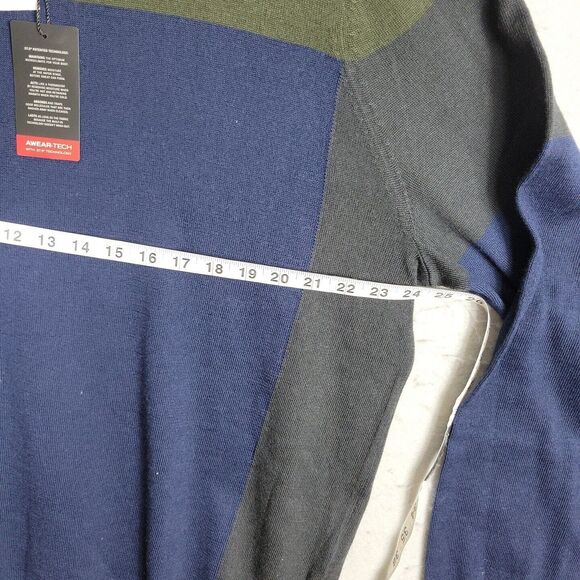 Kenneth Cole AWEAR-TECH Sweater Blue Green Long Sleeve Pullover Size XL Slim Fit - Picture 8 of 14